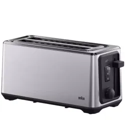 Braun Tostapane con 2 spazi di tostatura extra lunghi Identity HT5220 nero HT502AI-HT5220BK