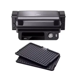 Braun Griglia a contatto MultiGrill 5 CG 5033 Nero/Acciaio inox CG5033I-CG5033IGY