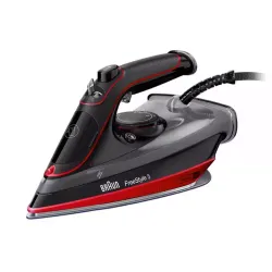 Braun TexStyle 5 - Ferro da stiro a vapore, Manico aperto ergonomico, FreeGlide3D, 2700W, 300ml, Rosso/Nero (SI5057RD)