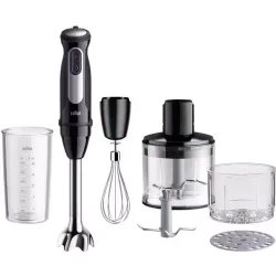 Braun MultiQuick 5 Pro - Minipimer, Frullatore a immersione, con Tritatutto, 1000W, Nero (MQ55254M)