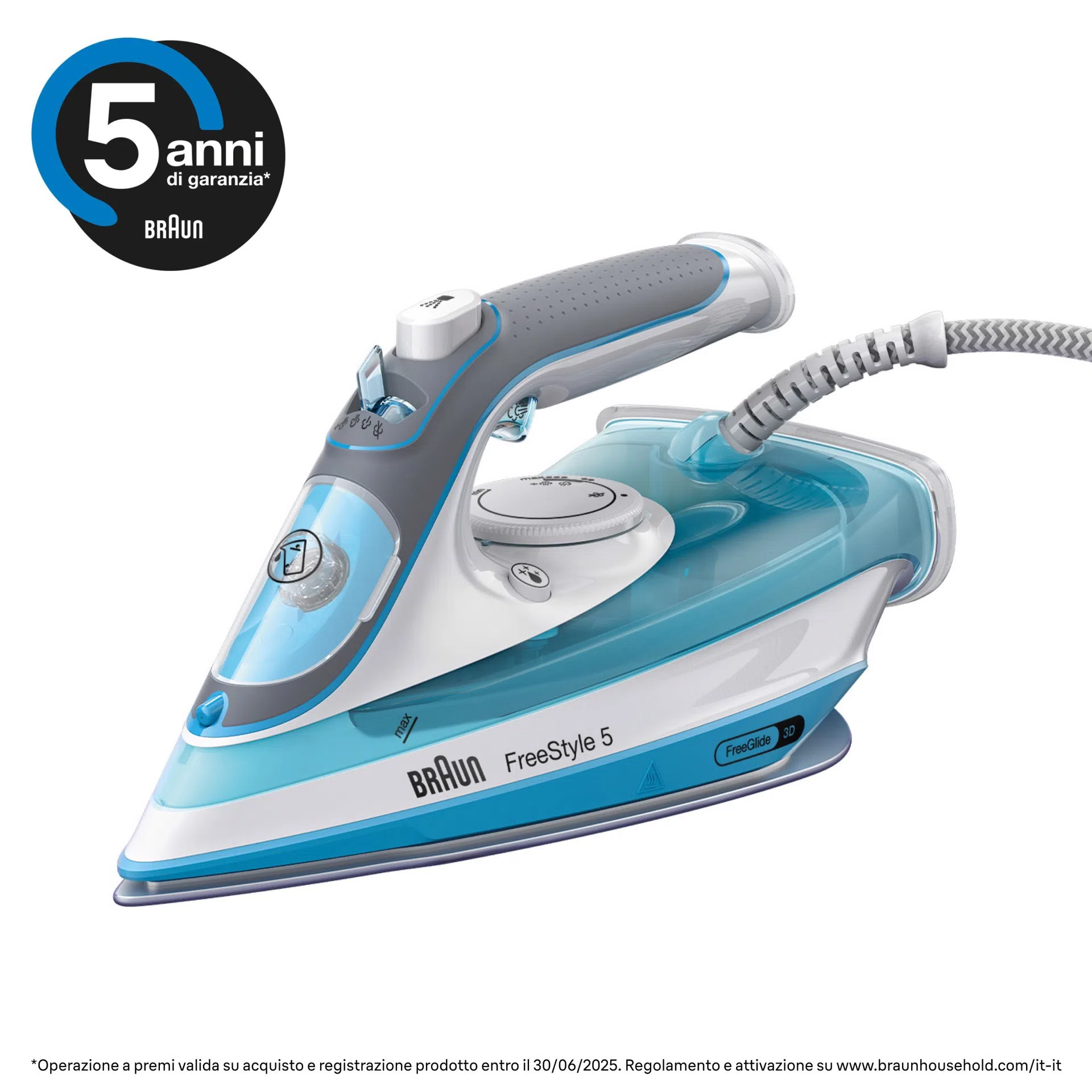 Braun TexStyle 5 FERRO A VAPORE FREESTYLE 5 SI5006BL — 2