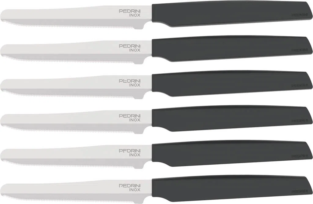 COLTELLI DA TAVOLA NERI, SET 6PZ