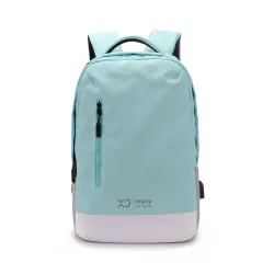 XD Enjoy XDKL504LBL borsa per notebook 39,6 cm (15.6") Zaino Colore acqua, Grigio, Bianco