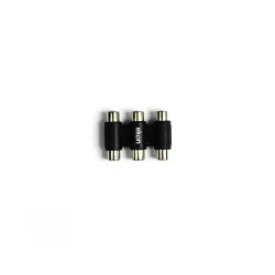 Ekon ECVAD3RCAFF cable gender changer 3 x RCA Nero