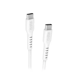 SBS TECABLE15TCC100W cavo USB 1,5 m USB C 0,48 Gbit/s 100 W Bianco