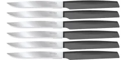 COLTELLI BISTECCA NERI, SET 6PZ