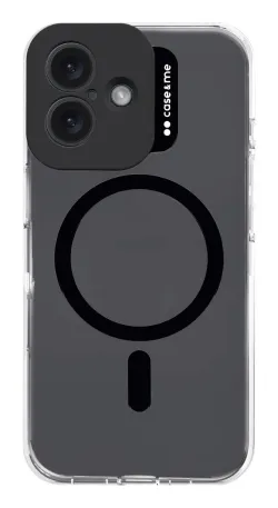 Case & Me CMCOVCASIP1667K custodia per cellulare 17 cm (6.69") Cover Nero, Trasparente