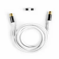Ekon ECAN18METMFW cavo coassiale 1,8 m 9.5 mm Bianco