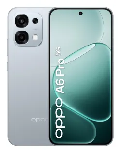 OPPO A6 Pro 5G Smartphone, Foto AI 50MP, Frontale 16MP, Display 6.57” 120HZ AMOLED FHD+, 6500mAh, RAM 8(Esp8GB)+ROM 256GB (esp2TB), IP69, [Versione Italia], Lunar Titanium
