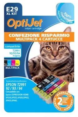 Ferrania OptiJet cartuccia d'inchiostro 4 pz Compatibile Resa elevata (XL) Nero, Ciano, Magenta, Giallo Compatibile Epson