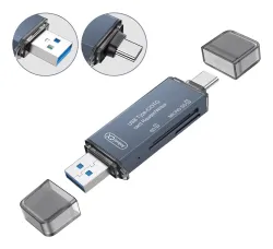 XD Enjoy XDC311 lettore di schede USB 3.0 Type-A/Type-C Grigio