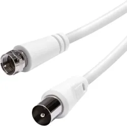 Vivanco VVSAT15COAXMMW cavo coassiale 1,5 m Tipo F Bianco