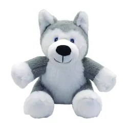 TWEED PUPPY Morbido pupazzo Husky riscaldabile nel microonde e refrigerabile nel freezer