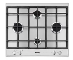 Smeg P260XGH piano cottura Acciaio inox Da incasso 60 cm Gas 4 Fornello(i) Made in Italy