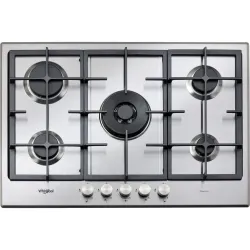 Whirlpool gmr7522/ixl piano cottura a gas 5 fuochi 75cm piano in acciaio ixelium