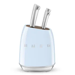 Smeg Ceppo con coltelli 50's Style - Azzurro LUCIDO - KBSF02PB