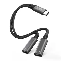 SBS TEADATYCHARGETYCK cavo USB 0,13 m USB C 2 x USB C 60 W Nero