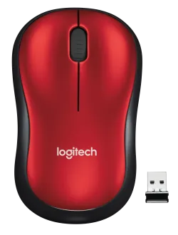 Logitech M185 mouse wireless (rosso)