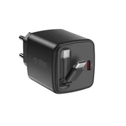 SBS TETRRET45WK Caricabatterie per dispositivi mobili Universale Nero AC Ricarica rapida Interno