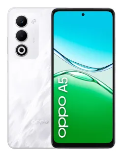 OPPO A5 Smartphone, Foto AI 50MP, Frontale 5MP, Display 6.67” 90HZ LCD HD+, 6000mAh, RAM 6(Esp2GB/4GB/6GB)+ROM 128GB (esp1TB), IP65, [Versione Italia], Mist White
