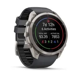 Garmin fēnix 9 Pro 3,81 cm (1.5") AMOLED 51 mm Digitale 466 x 466 Pixel Touch screen 4G Titanio Wi-Fi GPS (satellitare)