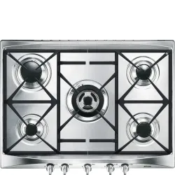Smeg SR275XGH2 piano cottura Argento Da incasso 70 cm Gas 5 Fornello(i)