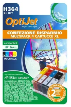 Ferrania OptiJet cartuccia d'inchiostro 4 pz Compatibile Resa elevata (XL) Nero, Ciano, Magenta, Giallo compatibile HP