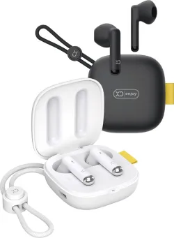 XD Enjoy Combo Dual Mini Earbuds - Kit 2 Pz Black & White