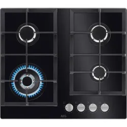 AEG Piano Gas Comandi Frontali 60 Cm HKB64420NB