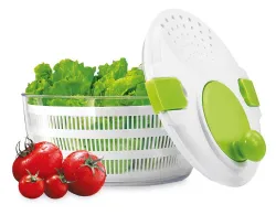 TWEED TW029 centrifuga da insalata Verde, Bianco Manovella/manico