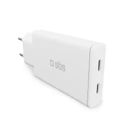 SBS TETRGAN2C70SLIM Caricabatterie per dispositivi mobili Telefono cellulare, Computer portatile, Tablet Bianco USB Ricarica rapida Esterno