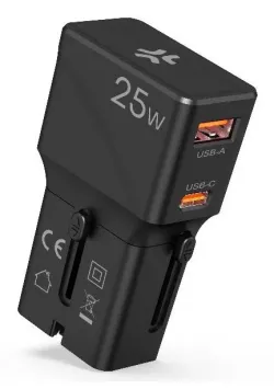 Celly MULTIPLUGSL25W Caricabatterie per dispositivi mobili Cuffie, Smartphone, Tablet Nero AC Ricarica rapida Interno