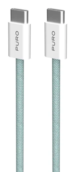 PURO PUCCCFABK415MTNGRN cavo USB USB 2.0 1,5 m USB C Verde, Bianco