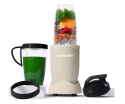 NutriBullet Pro – Frullatore Compatto e Potente, Estrattore di Nutrienti, Smoothie Maker, 900W, Beige Opaco (NB907MASN)