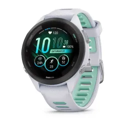 Garmin Forerunner 265S 2,79 cm (1.1") AMOLED 42 mm Digitale 360 x 360 Pixel Touch screen Nero, Bianco Wi-Fi GPS (satellitare)