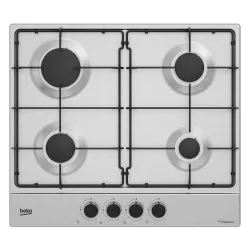Beko HIAG64223SXE: Piano a Gas con PractiClean, 4 Bruciatori, 60 cm