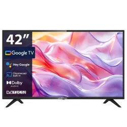 Antteq Smart TV 42 Pollici Google TV con Assistente Vocale,Store per