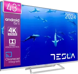 TESLA Smart TV 43" Android TV 11 Certificata - 4K UHD, Netflix, Prime Video, You