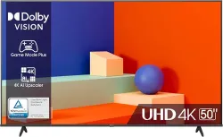 50" UHD 4K 2023 50E63KT, Smart TV VIDAA U6, Dolby Vision, HDR 10+, Game Mode Plu