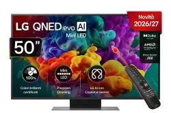 TV 50 pollici LG QNED evo AI MiniLED QNED87B 4K Smart TV 2026