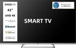 Saba Smart TV 43 Pollici 4K Ultra HD Display LED VIDAA Grigio SA43SM10VDA