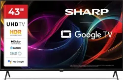 Sharp Smart TV 43" LED 4K Ultra HD Sistema Google TV Classe F Nero 43HL4765E