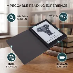 Lettore ebook 6 pollici 758x1024 HD schermo inchiostro 3050 mAh batteria 1 GB 32 GB WiFi BT Por NUOVO