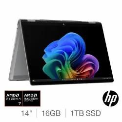 HP Omnibook X Flip 14-FK0009NA computer portatile 14 pollici - Ryzen AI 7, 16 GB RAM, 1 TB SSD - nuovo