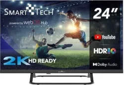 Smart TV 24" HD Ready Display LED Web OS Base Centrale Nero 24HW01V SMART TECH