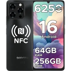 Smartphone DOOGEE Note58 Pro 6,75 pollici 32 GB + 256 GB 6250 mAh NFC cellulare Android 16