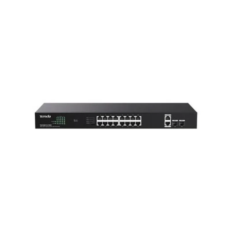 Tenda tteg1120p-16-150w switch 18p ge2sfp con 16p poe 150w power consumption 30w max. poe of single port — 2