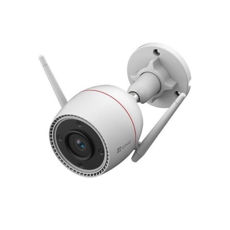 Ezviz h3c telecamera da esterno 4mm, risoluzione 2k, wi-fi, active defense con luce e sirena, audio bidirezionale e rilevamento figura umana basato su ia. visione notturna a colori. protezione ip67