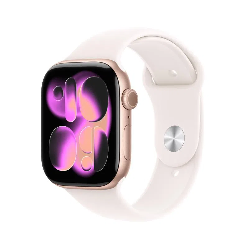 Aw s11 gps+cellular 46mm rose gold aluminium case with light blush sport band - m/l — 2