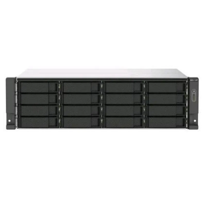 Qnap ts-1673au-rp-16g nas chassis rack 3u amd ryzen embedded v1500b 2.2ghz ram 16gb-16 bay hdd/ssd 2.5/3.5 nero/grigio